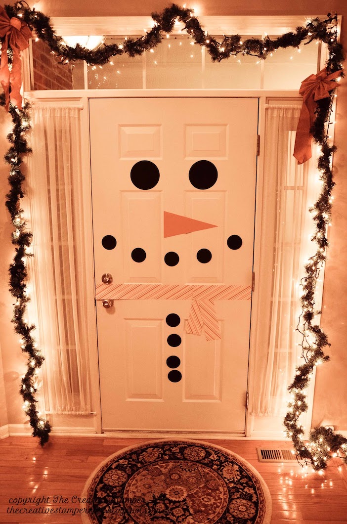 porta simples de boneco de neve