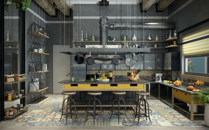 cozinha estilo industrial