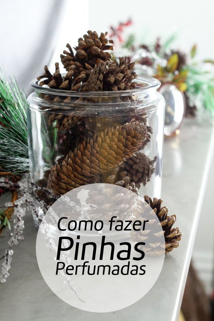 PINHAS PERFUMADAS DENTRO DE UM VIDRO de decoração