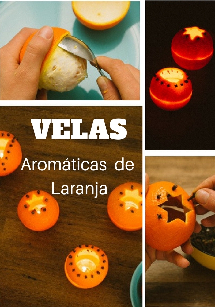 velas aromáticas de laranja 