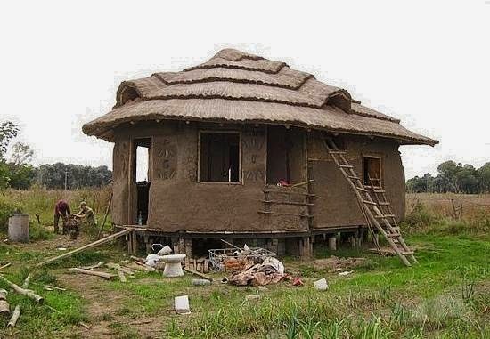 construindo uma casa de barro