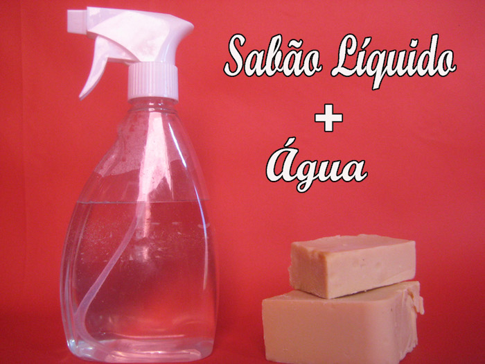 spray agua e sabão