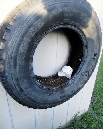 pneu com terra no interior