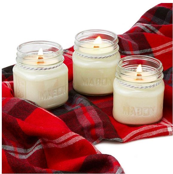 3 velas aromáticas pequenas 