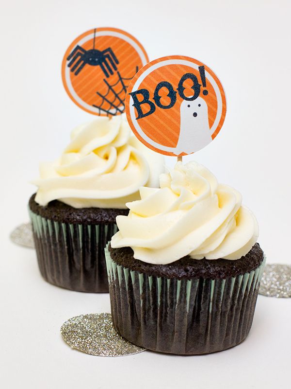 Etiquetas para cupcakes de halloween