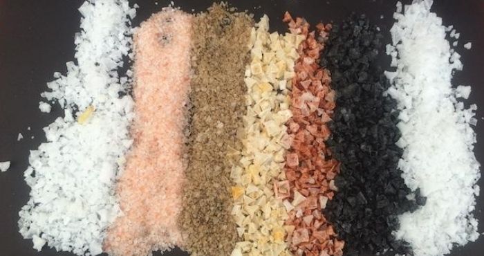 Tipos de sal: Himalaia, Kosher, de mesa, Sal marinho 