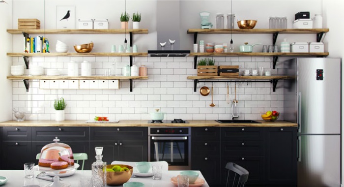 Prateleiras Para Cozinha - Vantagens e Desvantagens de Não ter um Armário